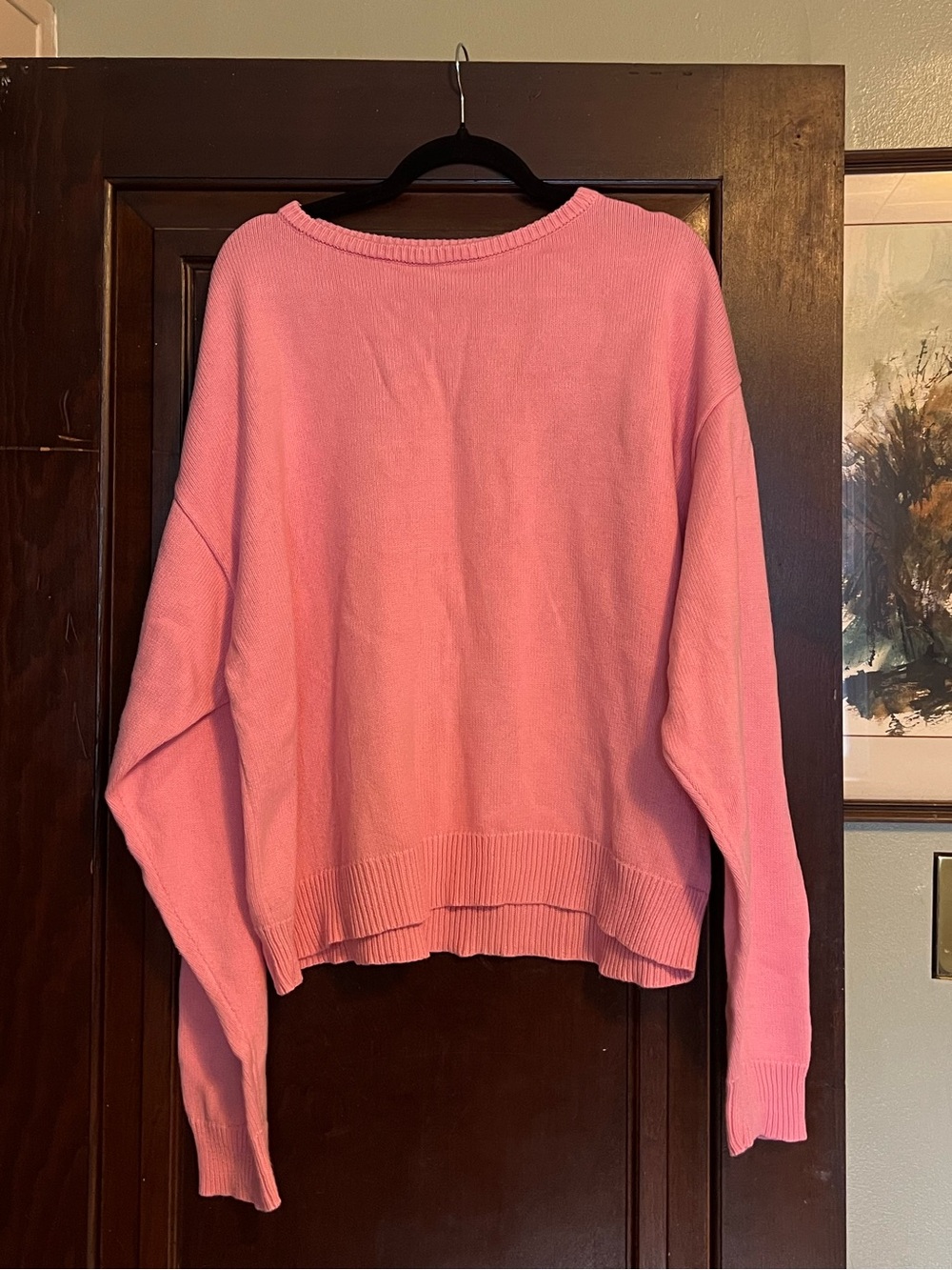 Sonderhaus  "I CAN'T BELIEVE IT'S NOT VINTAGE" CREWNECK IN BUBBLEGUM, size L